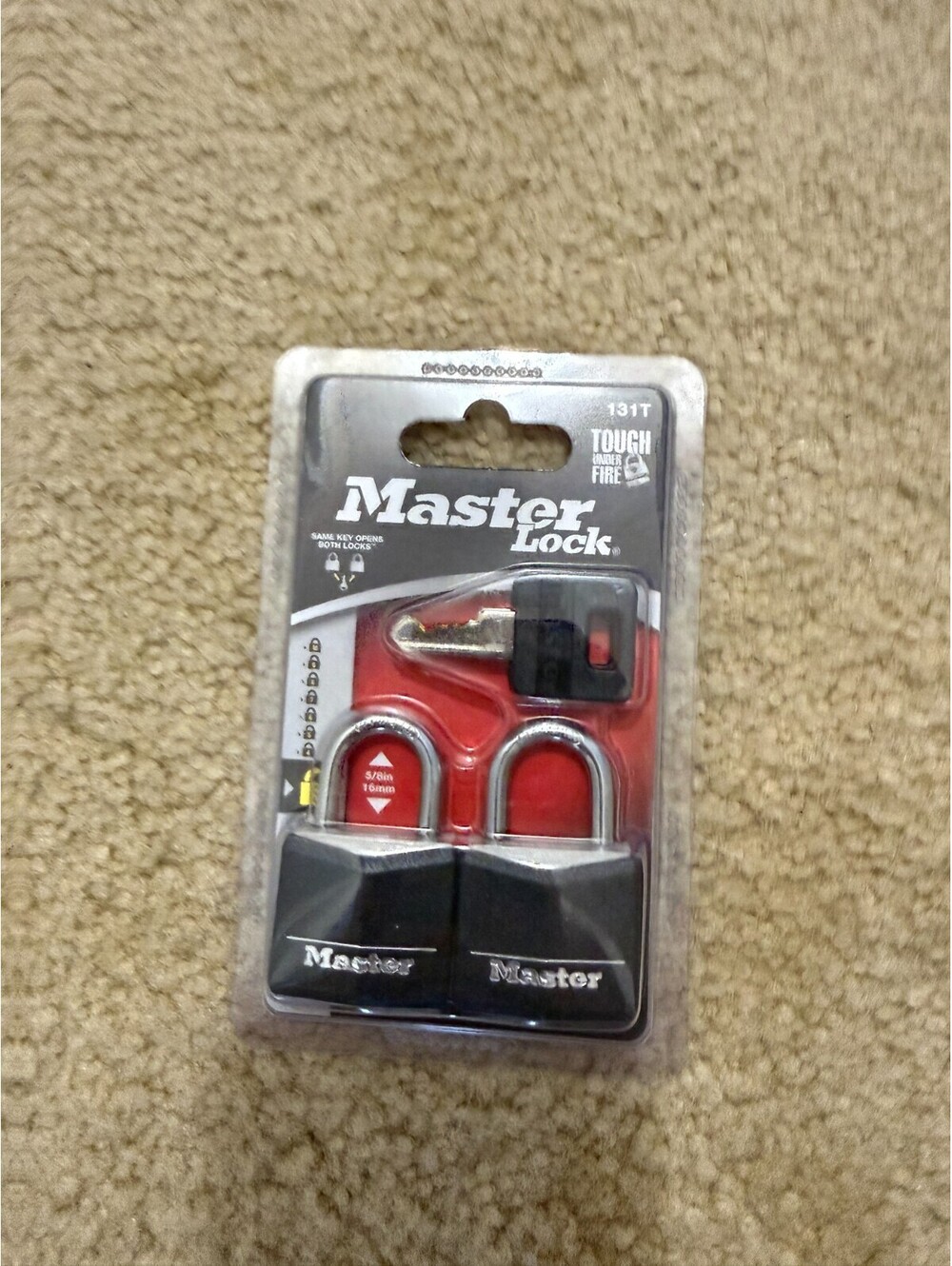 Master Lock Black Outdoor Key Lock, Standard Weather Resistant Padlock